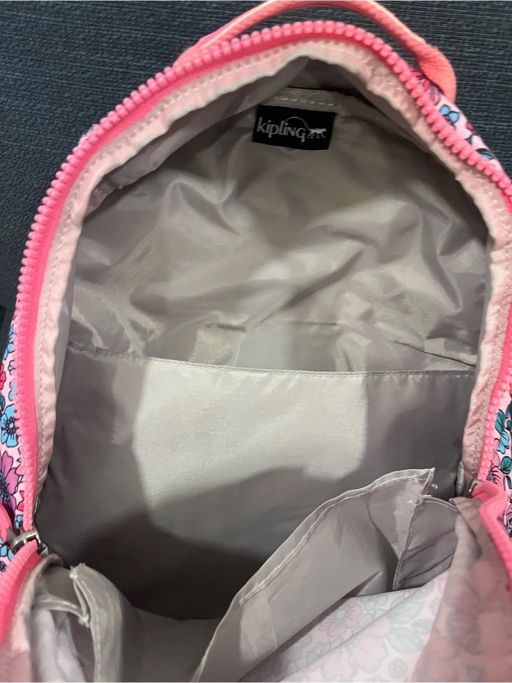 Kipling Seoul laptop Backpack with Plush Monkey Charm, color sweet charm.